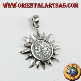 Pendentif en argent, soleil avec disque Festo