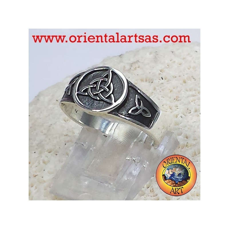 Celtic nodo nudo anillo de plata triskell Tyrone