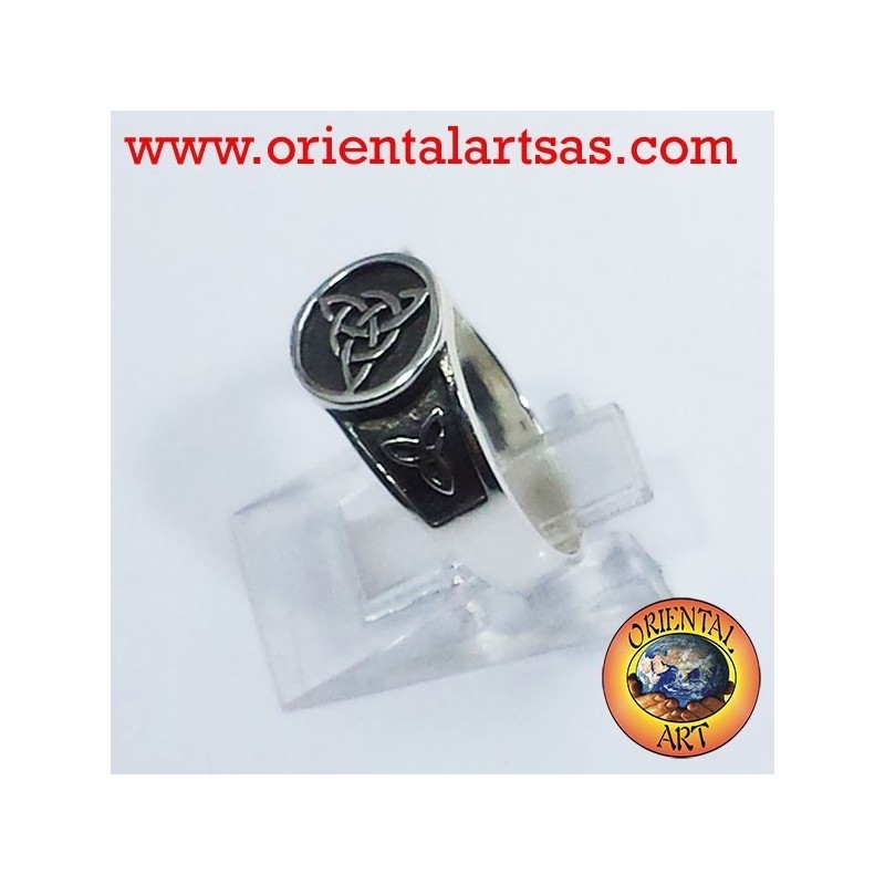 Anello nodo celtico triskell nodo Tyrone in argento