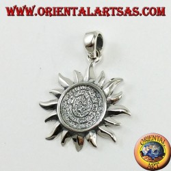 Silver pendant, sun with Festo disc