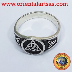 Anello nodo celtico triskell nodo Tyrone in argento