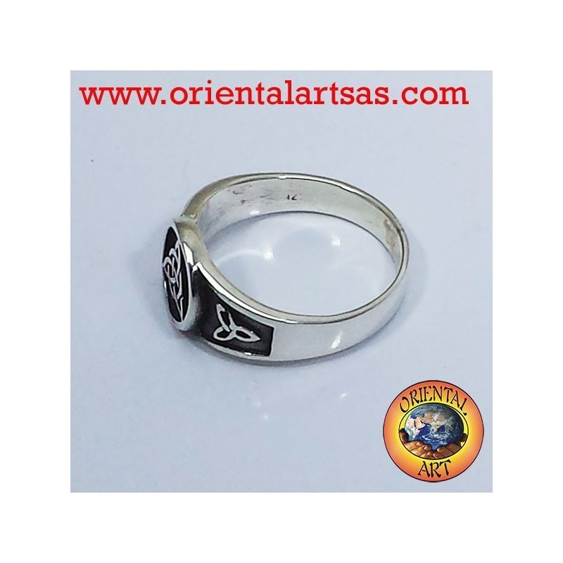 Keltischer Knoten Ring triskell Knoten Tyrone Silber