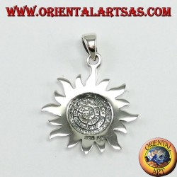 Silber Anhänger, Sonne mit Festo Scheibe
