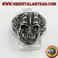 Silver ring, Tribal skull