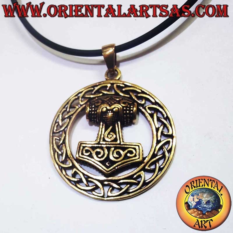 Ciondolo Martello Thor Mjöllnir Nodo Celtico Bronzo 32mm | Oriental Art  Meta Descrizione: