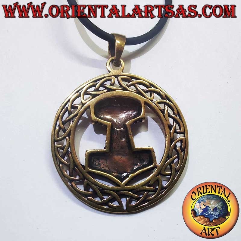 Ciondolo Martello Thor Mjöllnir Nodo Celtico Bronzo 32mm | Oriental Art  Meta Descrizione: