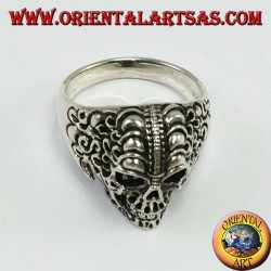 Silver ring, Tribal skull