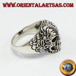 Silver ring, Tribal skull