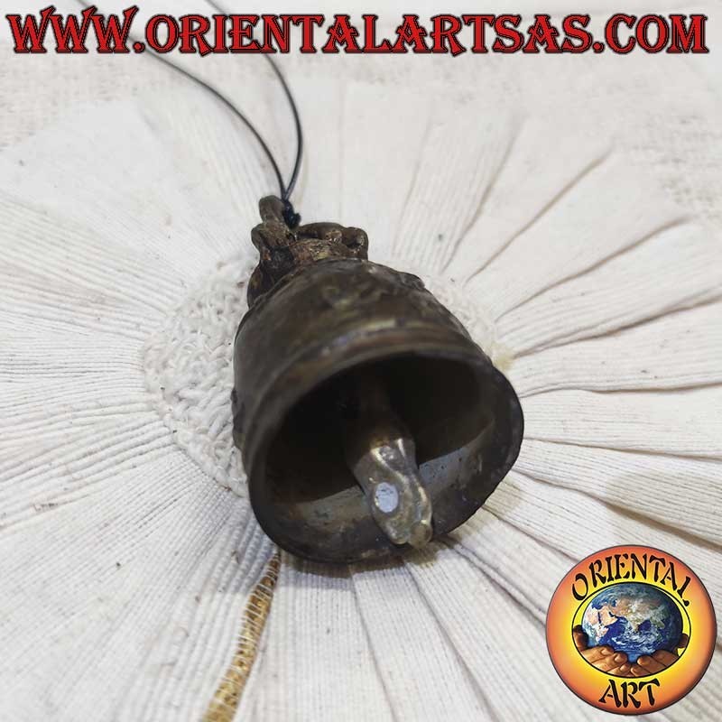 Buddhist Temple Bell Bronze Elephant Feng Shui 8cm 120g | Oriental Art