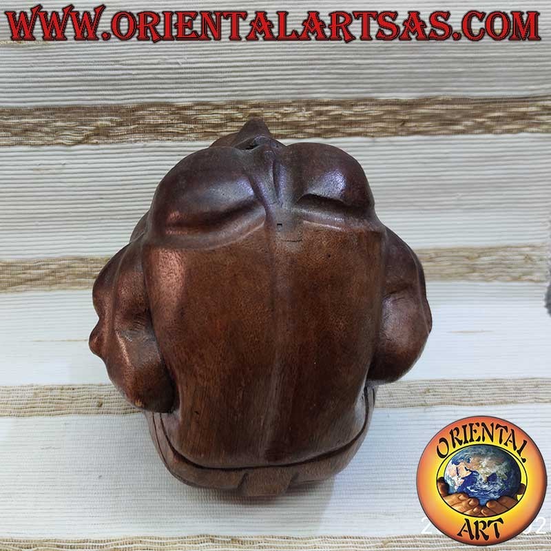 Yogi Skulptur Suar Holz Handgefertigt 17cm - Einzelstück | Oriental Art