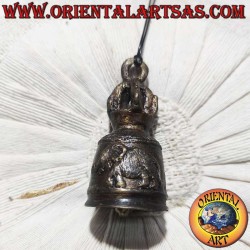 Buddhist Temple Bell Bronze Elephant Feng Shui 8cm 120g - Oriental Art