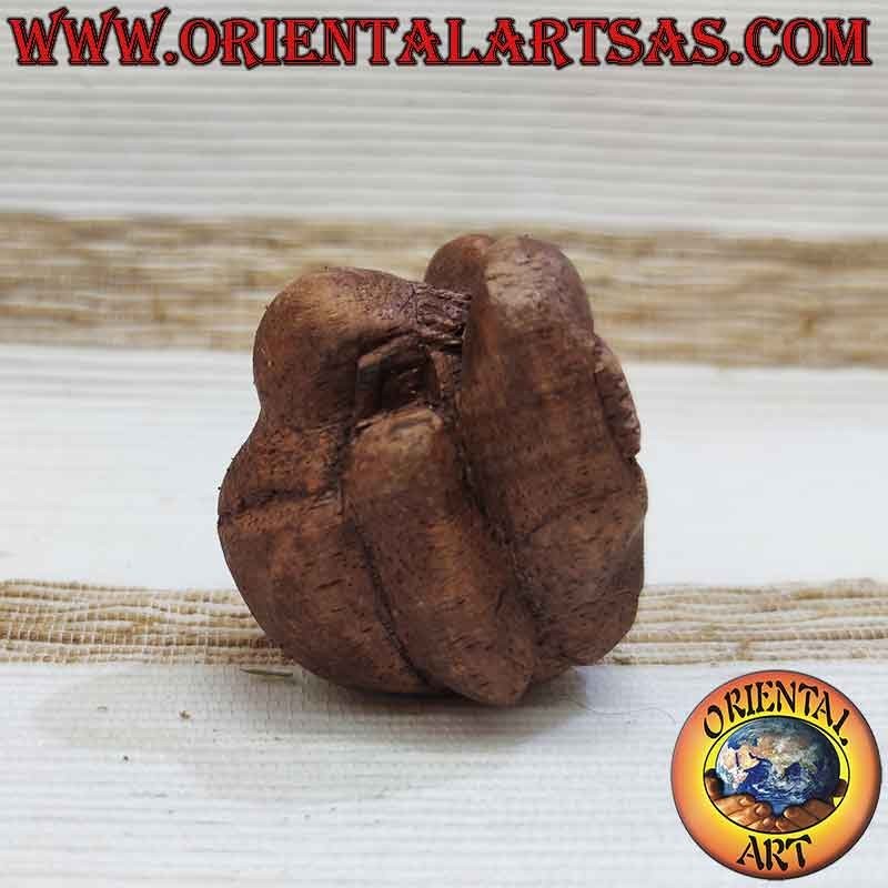 Yogiman Statue Suarholz Weinender Buddha Handgefertigt Unikat