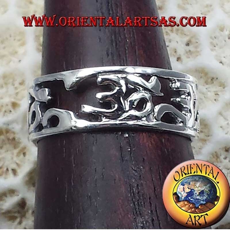 Anello Argento 925 Om Traforato Fascia Spirituale | Oriental Art