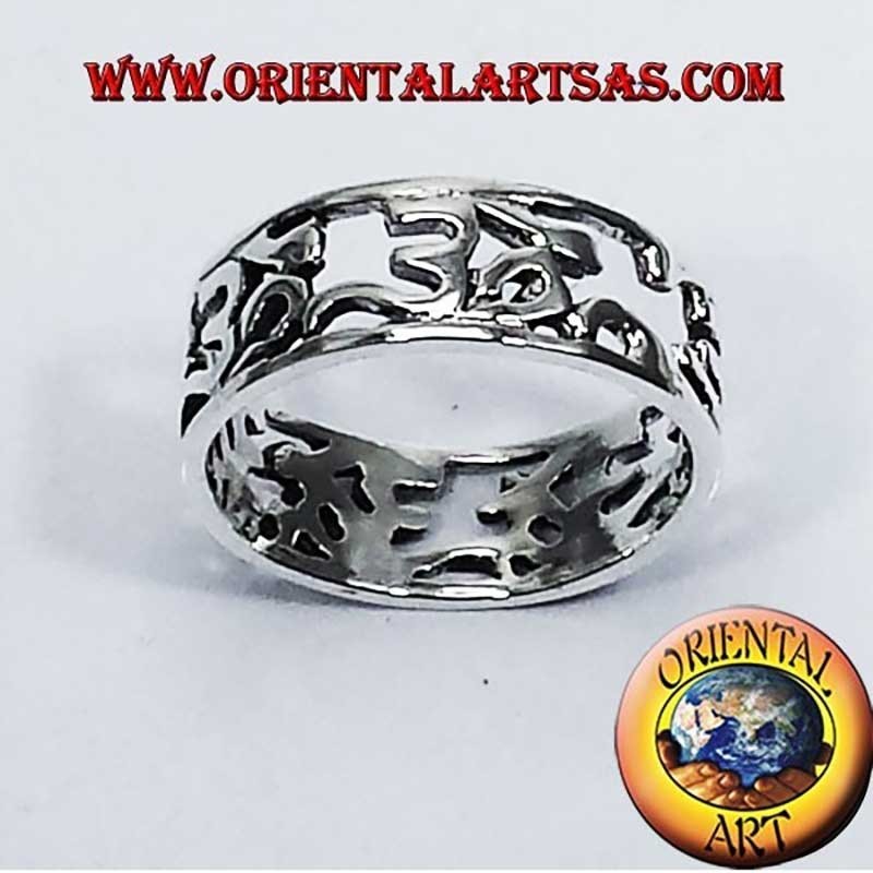 925 Silber Bandring Om Durchbrochen Heilige Silbe 8 mm 5g | Oriental Art