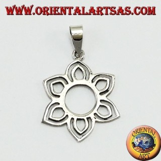 Silver Pendant, Lotus Flower