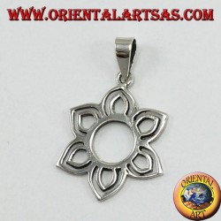 Silber Anhänger, Lotus Blume