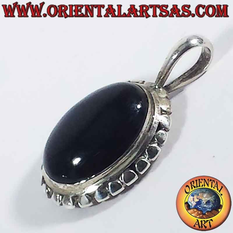 Ciondolo Argento 925 Onice Ovale | Artigianato Bali 5,4g