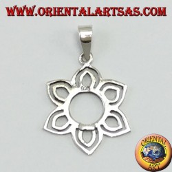 Silver Pendant, Small Lotus Flower