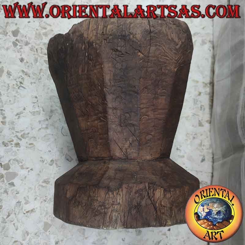 Antique Teak Wood Lesung Mortar & Pestle 1900 Sulawesi