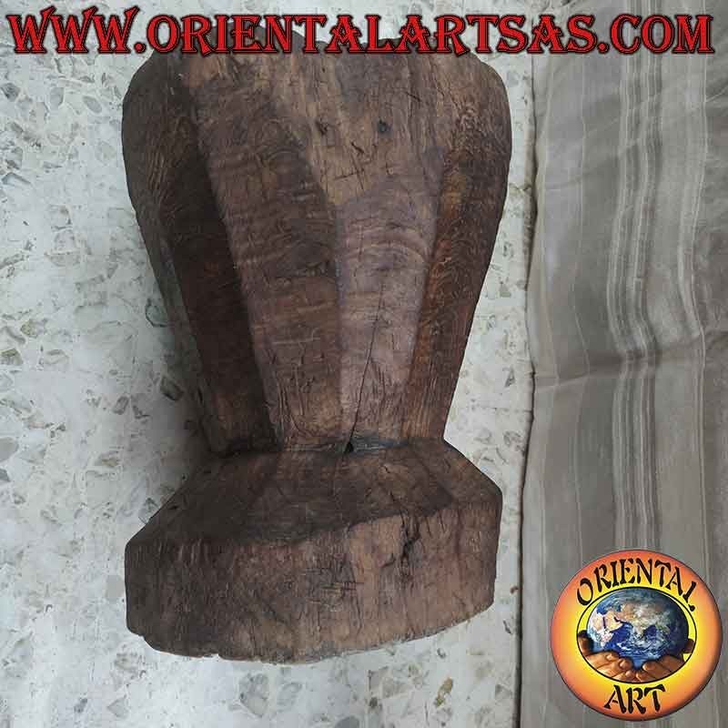 Antico Mortaio Lesung del 1900 Legno Teak Sulawesi 30Kg