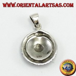 Silver pendant, Ouroboros with lighted eyes