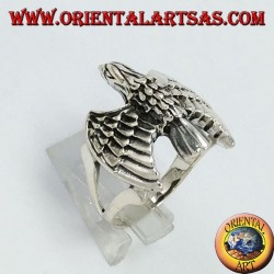 Bague en argent, aigle fly