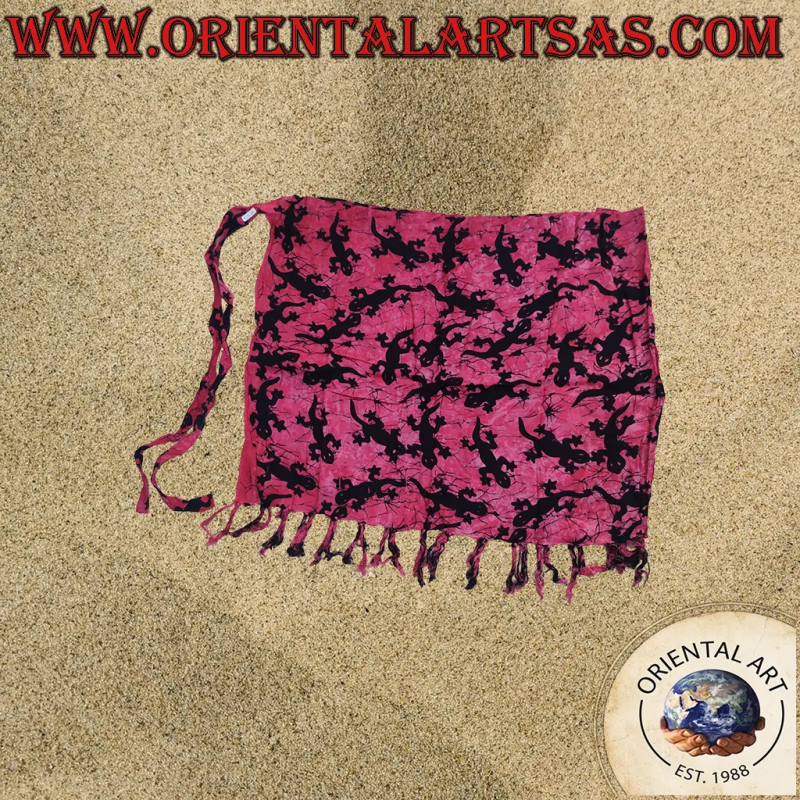 Minifalda Pareo Copricostume Geco Flecos Rayón Sin Plancha