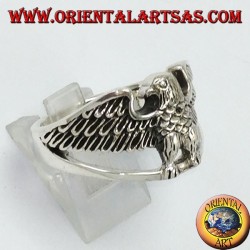 Bague en argent, aigle impérial