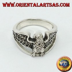 Bague en argent, aigle impérial