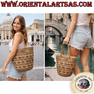 Borsa in Rattan Intrecciata a Mano Artigianato Dayak | Oriental Art