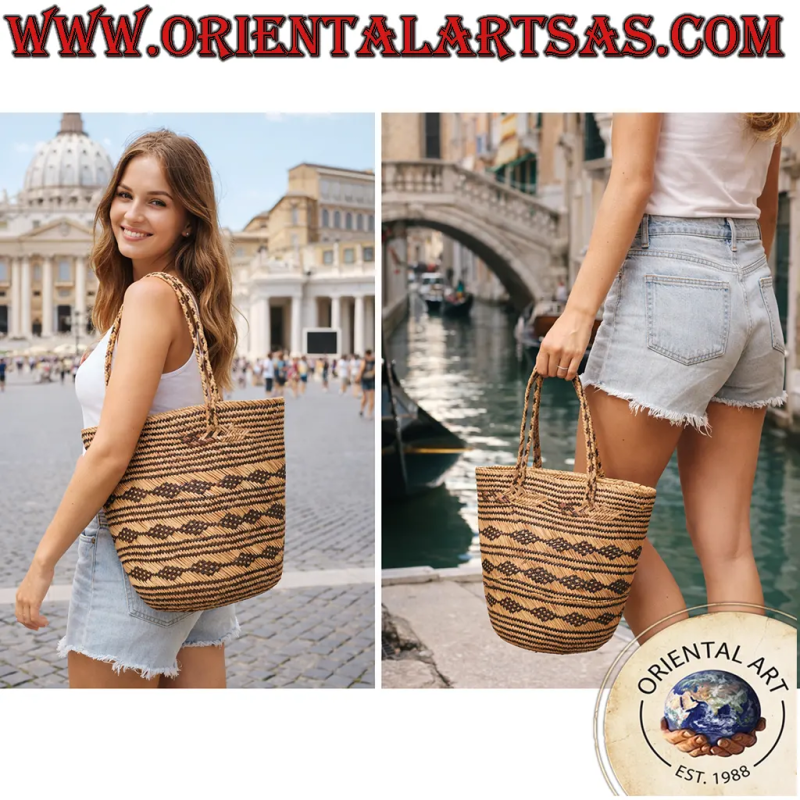 Hand-Woven Rattan Bag Authentic Dayak Borneo Craft | Oriental Art