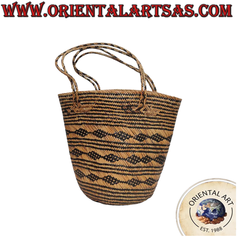 Sac en Rotin Tressé Main Artisanat Dayak Bornéo | Oriental Art