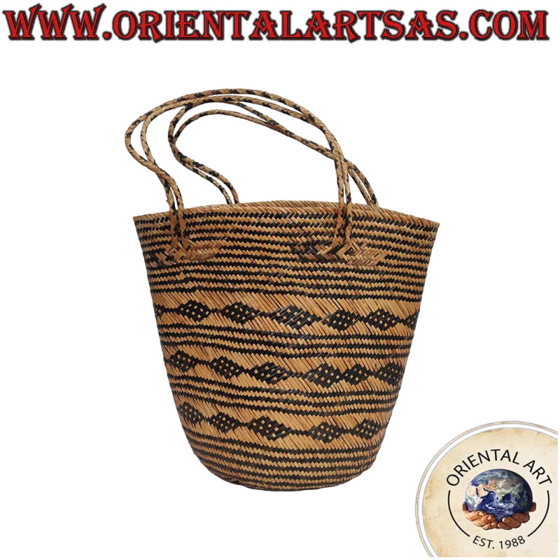 Rattan Tasche Handgeflochten Dayak Kunsthandwerk | Oriental Art