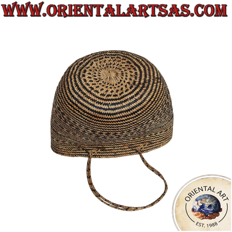 Bolso de ratán tejido a mano elaborado por los Dayak de Borneo Kalimantan