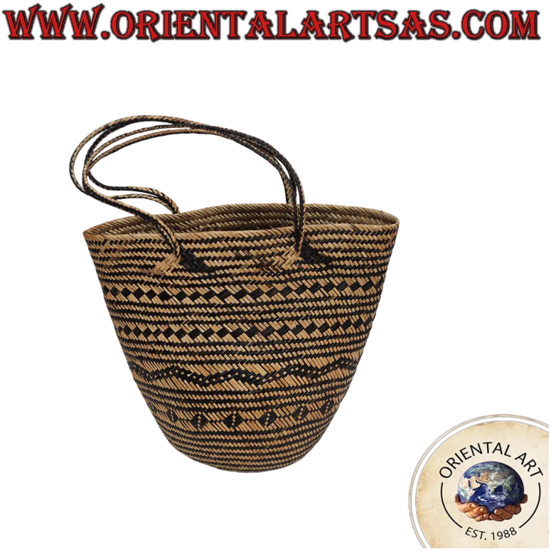 Sac en rotin tressé à la main, artisanat Dayak, Indonésie