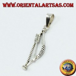 Colgante de plata, arco indio