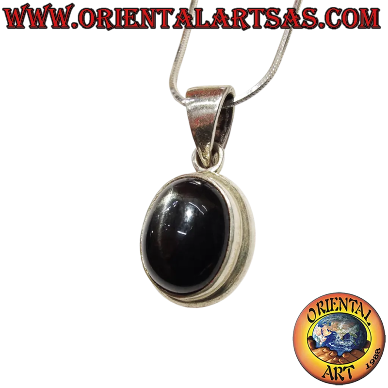 Ciondolo Argento 925 con Black Star Diopside	Oriental Art