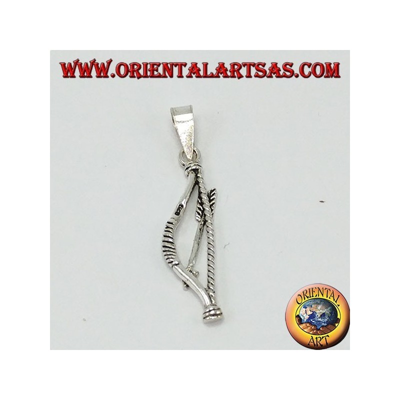 Silver pendant, Indian bow