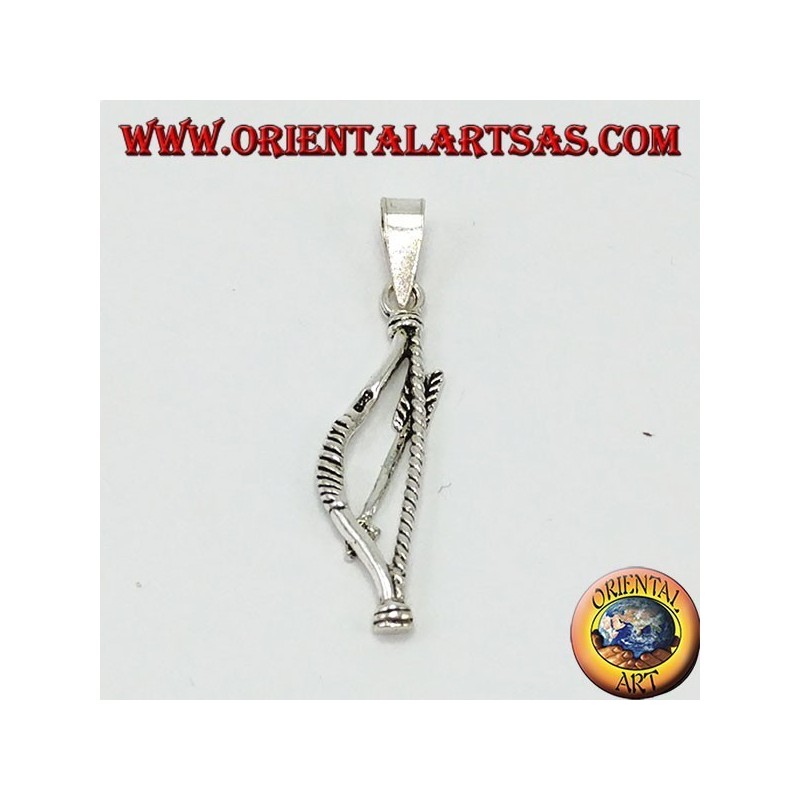 Pendentif en argent, arc indien
