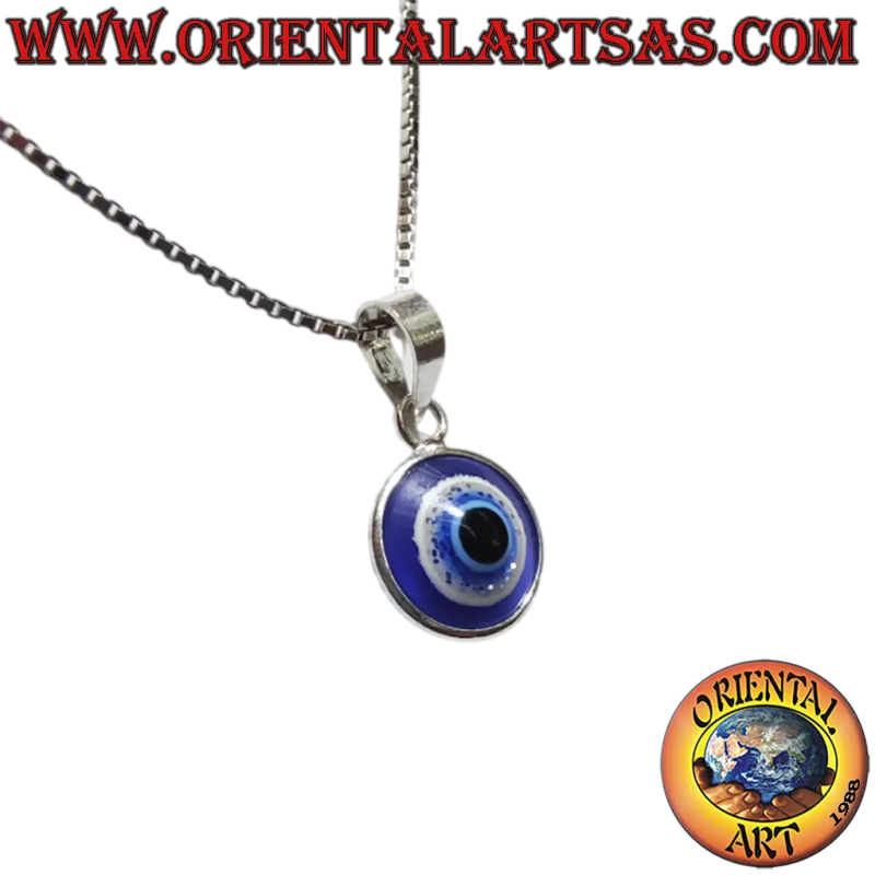 Colgante Plata 925 Ojo de Allah 8mm Amuleto	Oriental Art