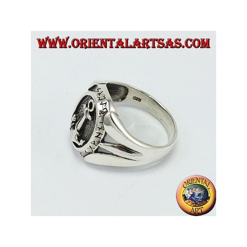 Anello d'argento con àncora