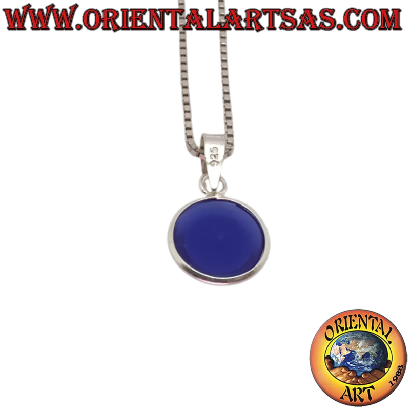 Colgante Ojo de Allah de Plata 925 Contra Mal de Ojo 8mm. Oriental Art