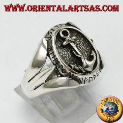 Bague en argent avec ancrages