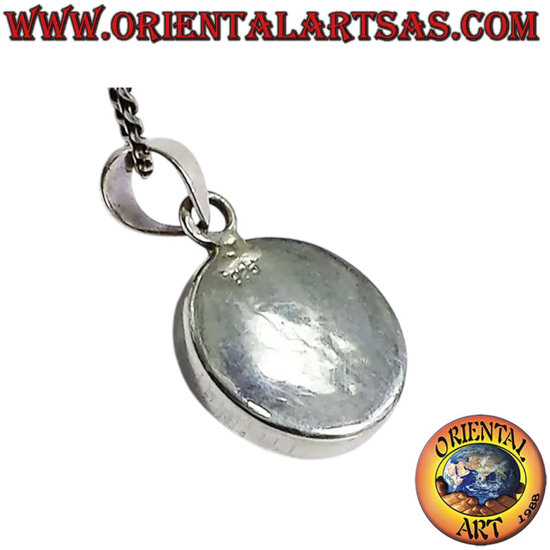 925 Silver Eye of Saint Lucia Spiral Shell Pendant 17mm
