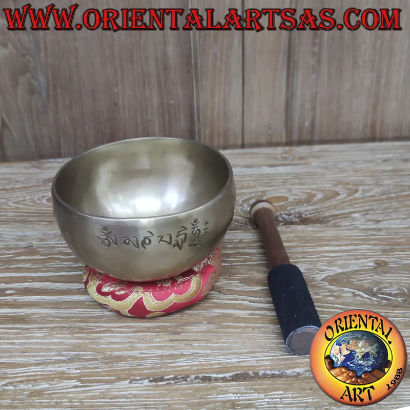 Full Moon Tibetische Klangschale 7 Metalle 12cm 440g A 440Hz mit Schlägel