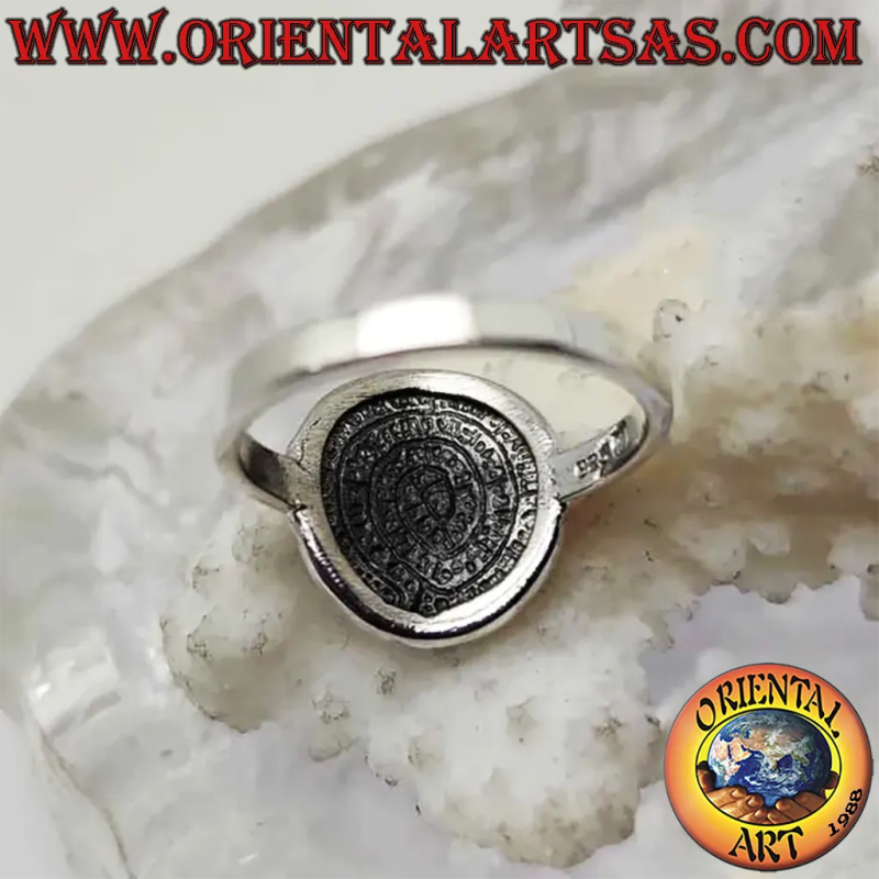 Diskus von Phaistos Ring 925 Silber Beidseitig Graviert	Oriental Art