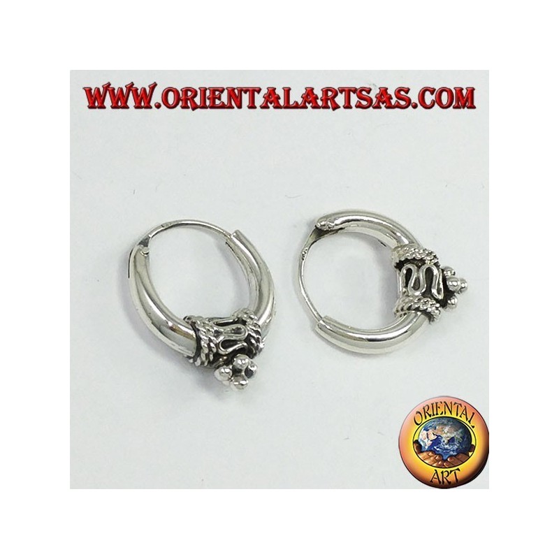 Orecchini Cerchio Mezzaluna Pirata Argento 925 17mm | Oriental Art