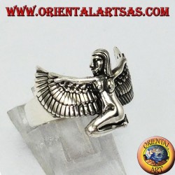 Anneau en argent Isis la déesse aux ailes