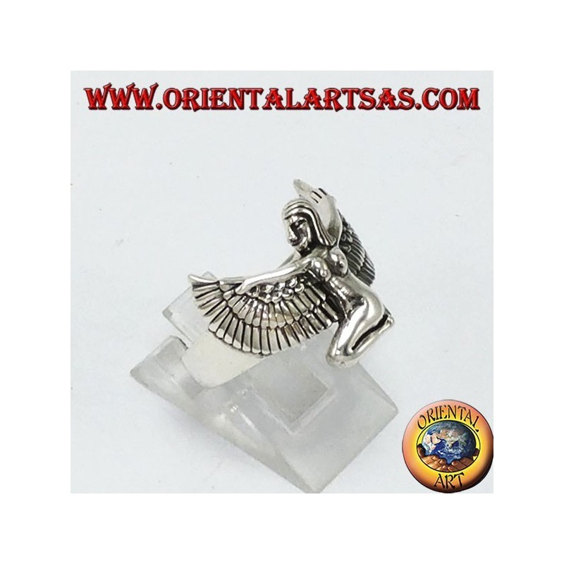 Silber Ring Isis die geflügelte Göttin