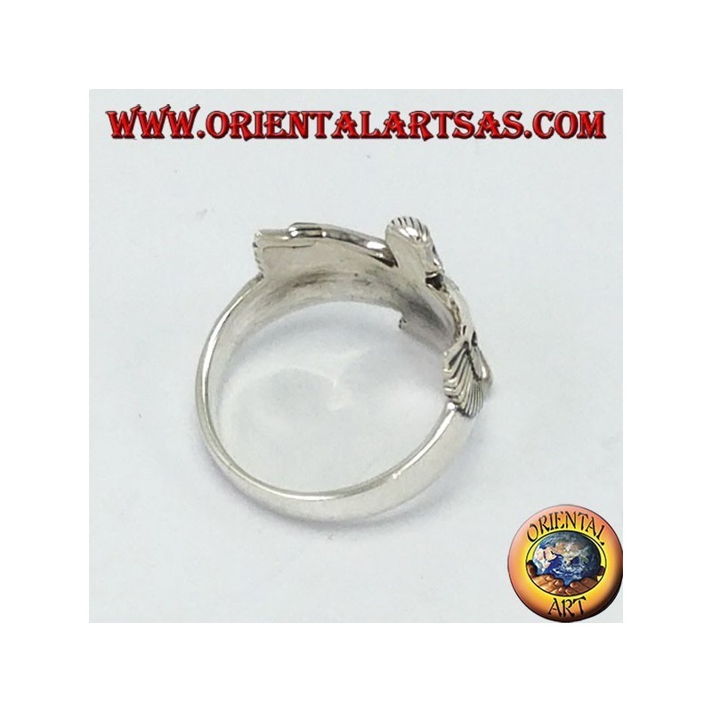 Anello in argento  Iside la dea alata